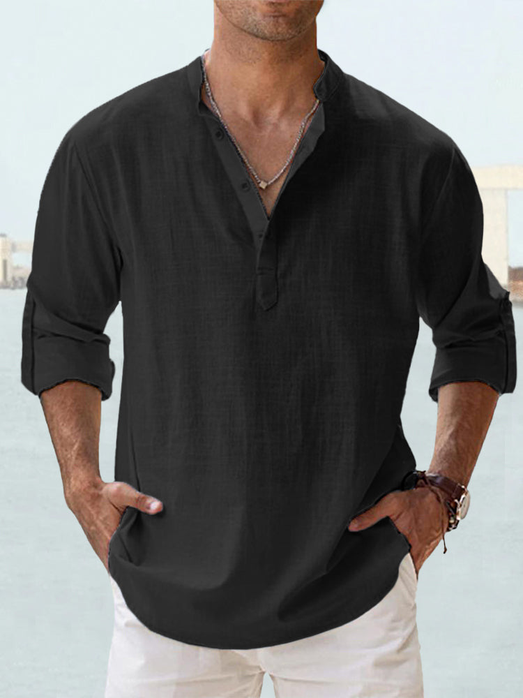 🔥【S-5XL】Camisa transpirable de algodón y lino para hombre