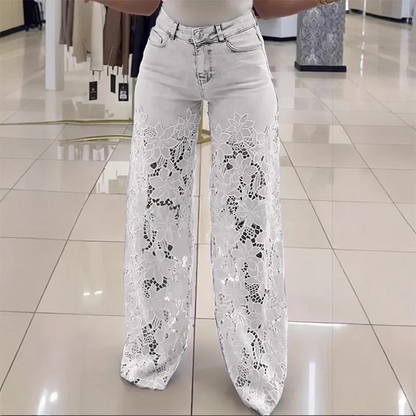💥 LIQUIDACIÓN DE STOCK 💥👖Vaqueros denim modernos con parches de encaje