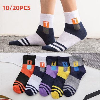 🧦Kúp 10, dostaneš 10 zadarmo【10 párov】žiarivých, proti zápachu, absorpčných pánskych športových ponožiek.