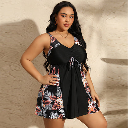 🏖️✨️Costum de baie din două piese pentru femei plinuțe｜Subțiază optic și ascunde abdomenul｜Confortabil și lejer｜Disponibil în mai multe modele