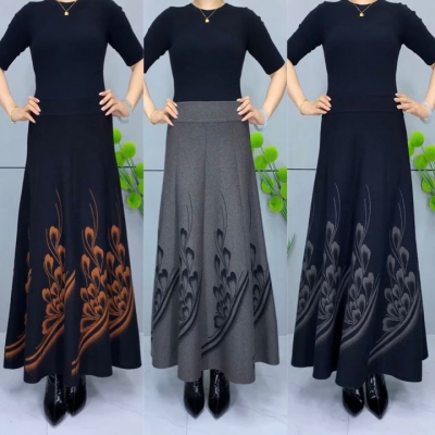 👗🎀【S-3XL】Γυναικεία φθινοπωρινή και χειμερινή μοντέρνα εμπριμέ φούστα