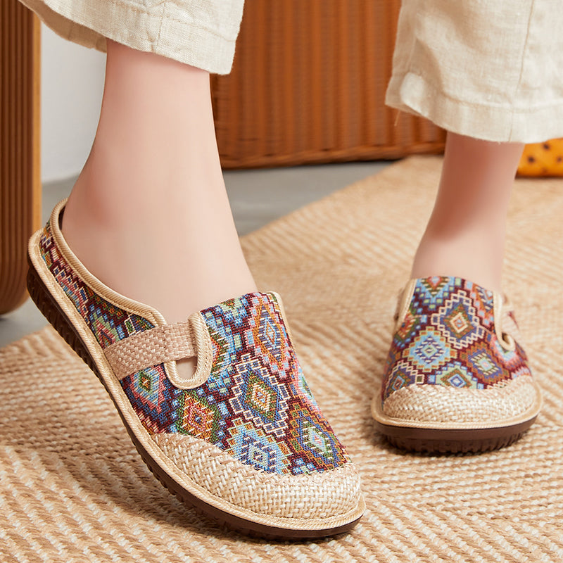 🤩✨【35-41】Papuci de damă cu talpă moale din in brodat