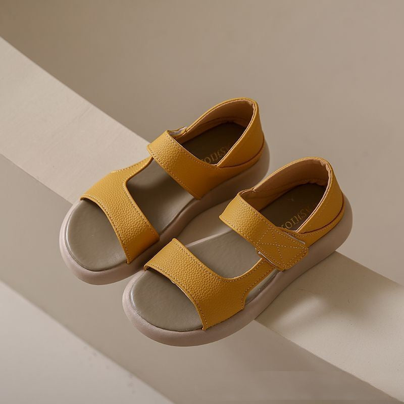 👡【35-43】 sandale retro de vară cu un singur picior din piele moale, cu talpă moale