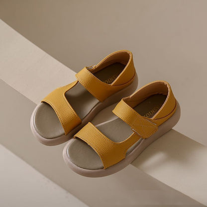 👡【35-43】Retro letné sandále na jednom remienku z mäkkej kože s mäkkou podrážkou