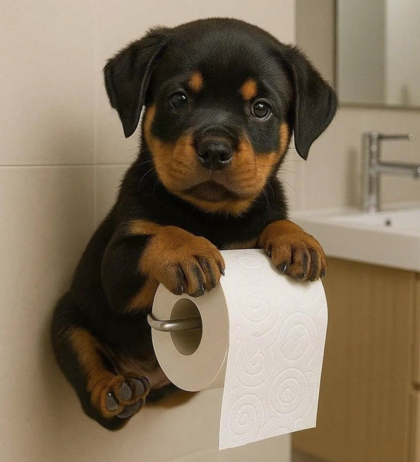 🐕Držiak na toaletný papier s motívom roztomilého šteniatka