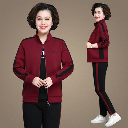 🔥✨【Nuevos estilos de otoño】【M-5XL】【Chaqueta + Pantalones】😍Nuevo traje deportivo casual de otoño, talla grande