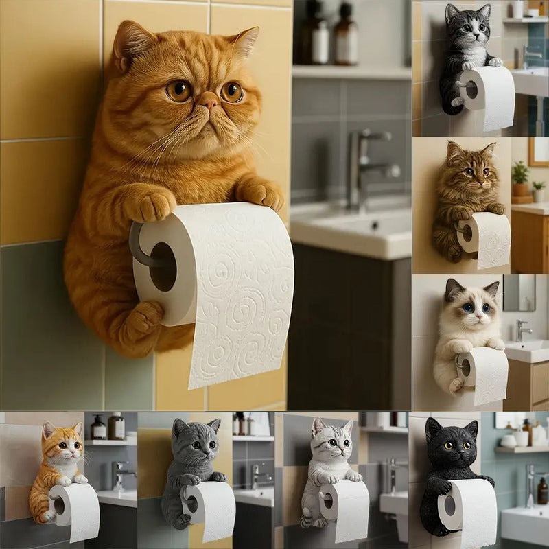 🐱Držiak na toaletný papier s roztomilým mačacím motívom