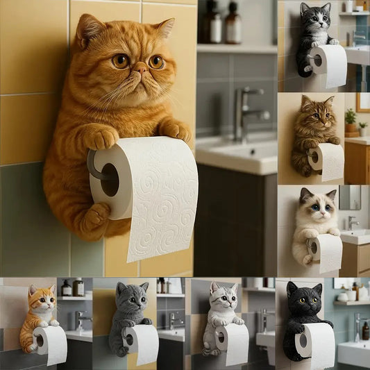 🐱Držiak na toaletný papier s roztomilým mačacím motívom
