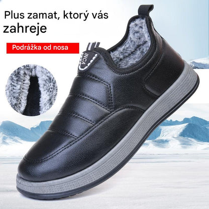 【39-44】🔥Nové zimné ležérne topánky, flísová podšívka, hrubý bavlnený zvršok, teplé a nepremokavé.