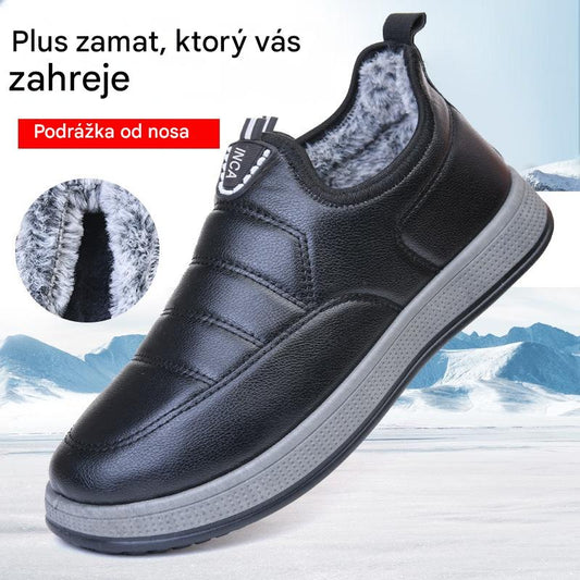 【39-44】🔥Nové zimné ležérne topánky, flísová podšívka, hrubý bavlnený zvršok, teplé a nepremokavé.