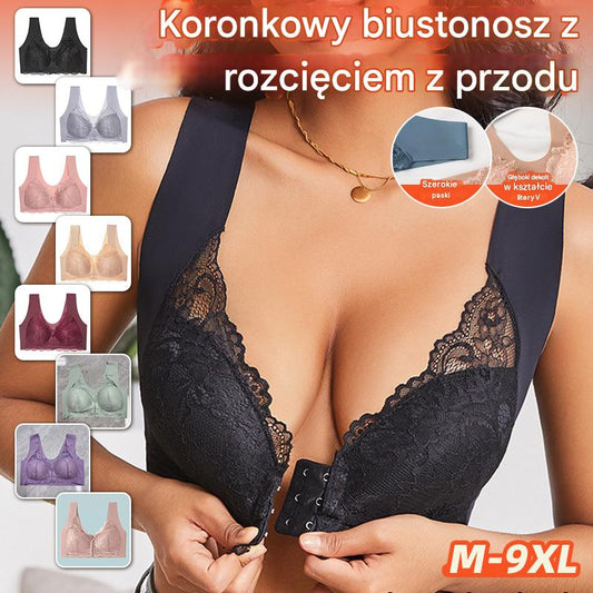 😍【Zestaw 5-częściowy】【40-100KG】Stylowy biustonosz push-up z zapięciem z przodu dla kobiet.