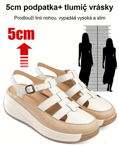 ✨【35–40】2026 nové dámské ležérní sandály na silné podrážce, měkká a pohodlná protiskluzová podrážka, kulatá špička netlačí na chodidlo