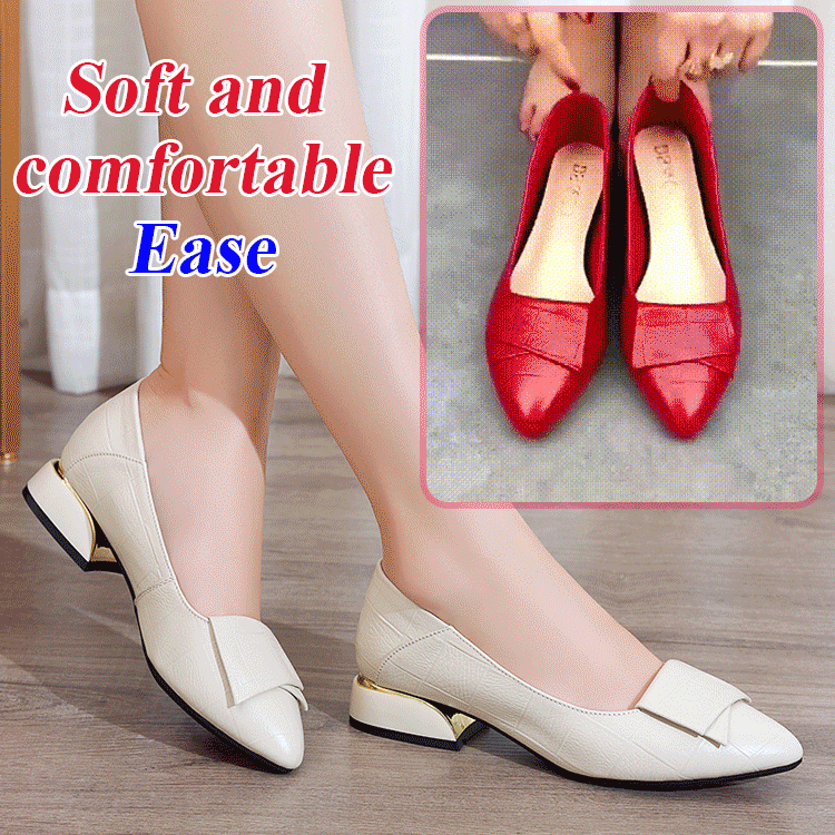 💥【35-40】Nuevos zapatos planos de piel antideslizantes, cómodos y transpirables, elegantes y a la moda.