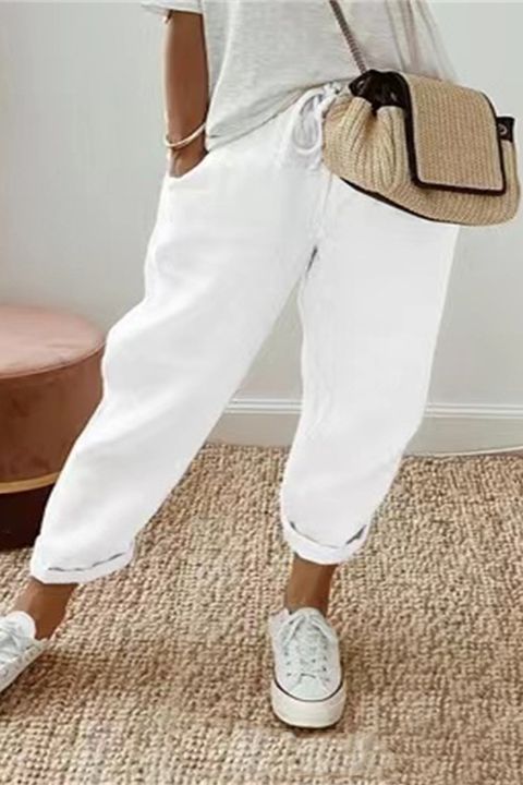 🔥2025 verano nuevos pantalones casuales de algodón y lino para mujer