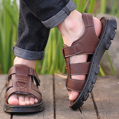💥【38~44】Sandalias casuales de cuero para hombre