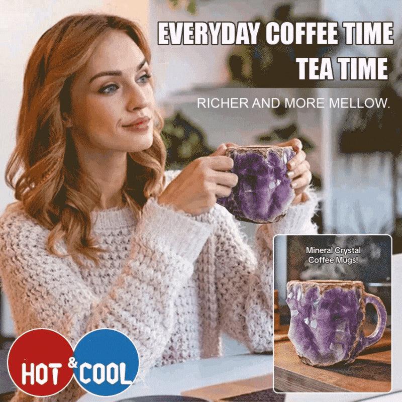 Compre 1 y obtenga 1 gratis🥰【salud + cerca de la naturaleza】 taza de café mineral de cristal