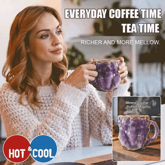 Compre 1 y obtenga 1 gratis🥰【salud + cerca de la naturaleza】 taza de café mineral de cristal
