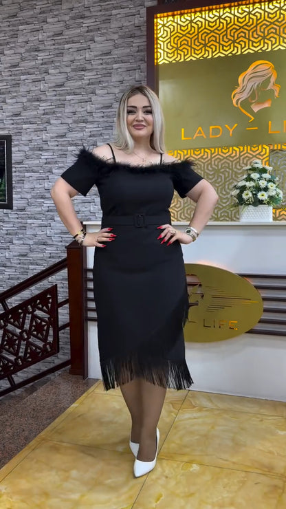 【S-5XL】💃Rochie mulată cu umerii goi, un must-have pentru petreceri, îți scoate în evidență temperamentul.