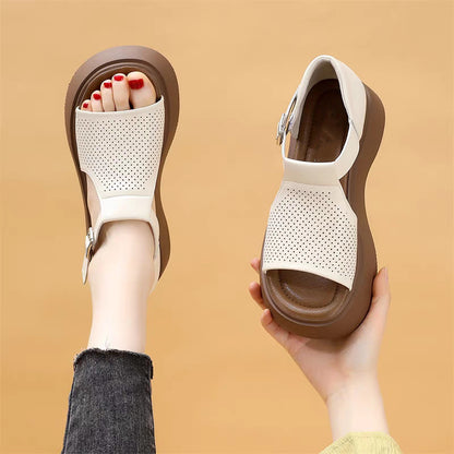 📣【35-40】Sandale romane casual pentru femei, la modă și versatile, cu gură de pește și talpă goală