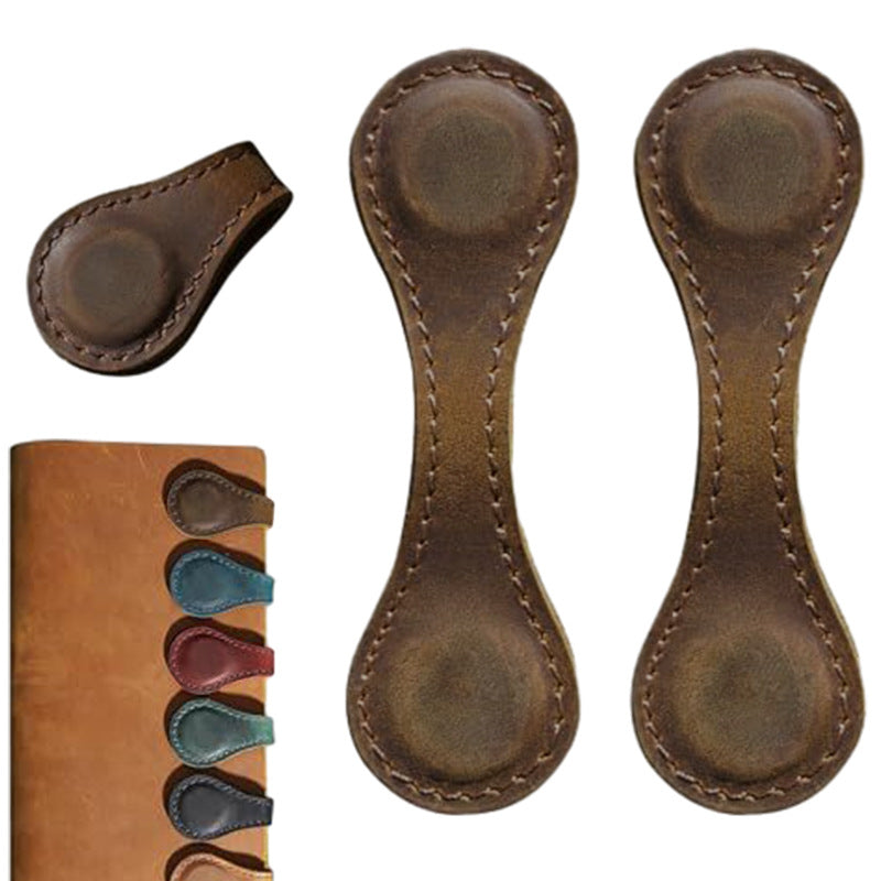🔥【3 pozycji】🎁 Skórzana zakładka do książki w stylu vintage z magnetycznym klipsem