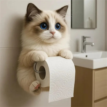 🐱Držiak na toaletný papier s roztomilým mačacím motívom