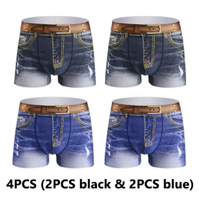 🩳【4 piezas】Calzoncillos de algodón transpirable para hombre