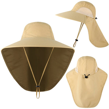 🆒👒【Cumperi 1, primești 1 gratuit 🔥】😍 Pălărie de soare pentru exterior, de vară, cu protecție UV și protecție pentru ceafă
