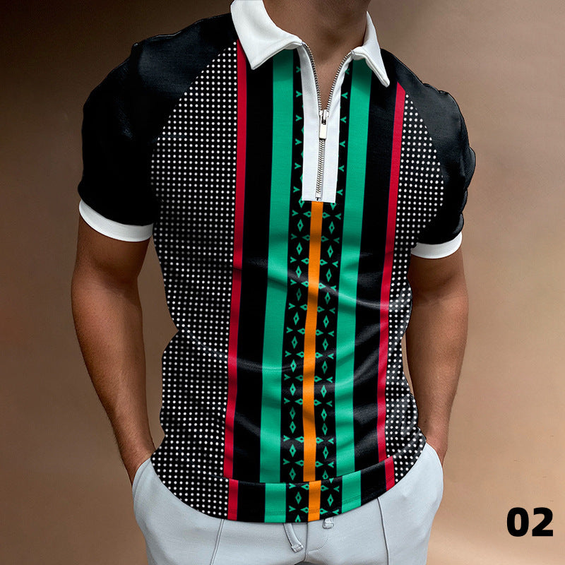 👕【S-5XL】Polo deportivo con cremallera para hombre