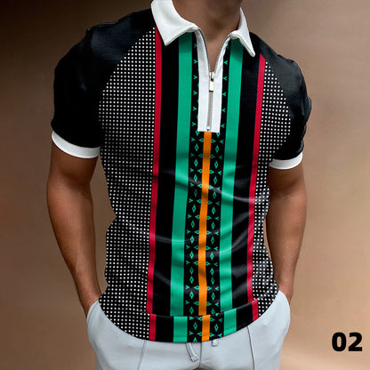 👕【S-5XL】Polo deportivo con cremallera para hombre