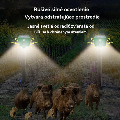 【🔥Kúpte 1 a získajte 1 zadarmo】🔥Solárny ultrazvukový odpudzovač vtákov pre vonkajšie odpudzovanie vtákov s blikajúcim infračerveným svetlom a červenou a modrou LED