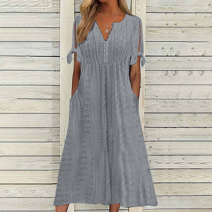 👗【Oferta ograniczona czasowo】Damska wyszczuplająca sukienka z wysokim stanem w dużych rozmiarach 2026 – elegancka, wygodna i oddychająca, łatwa do stylizacji