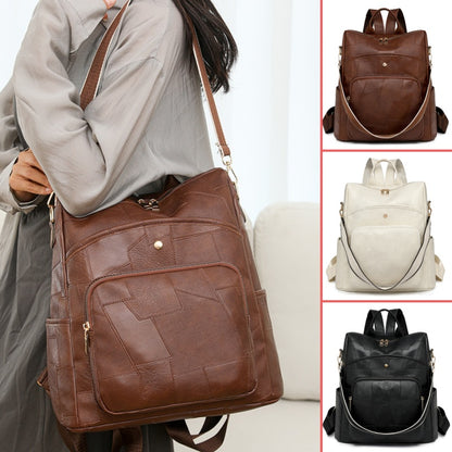 👛🌟Rucsac din piele de mare capacitate, geantă de umăr, design în relief