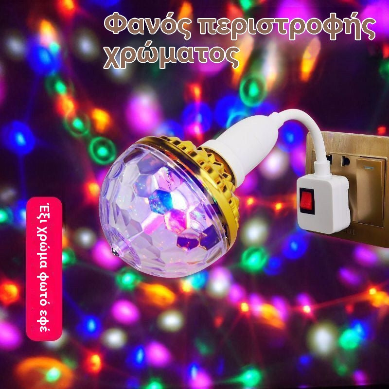 🎄 VÝPREDAJ SVIATKOV! 50% ZĽAVA 🔥Farebná rotujúca magická disko guľa