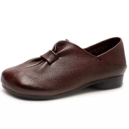 👡【Rozmiary 35-42】2026 Nowość, Miękkie buty damskie, Ozdoba kokardki, Wysokiej jakości skóra bydlęca, Proste i wykwintne