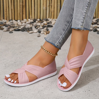 🔥🔥【36-41】🥿Sandale plate casual damă cu bretele încrucișate