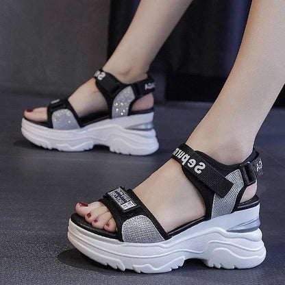 🔥👡【34~40】 Sandale noi, la modă, cu talpă groasă 2025
