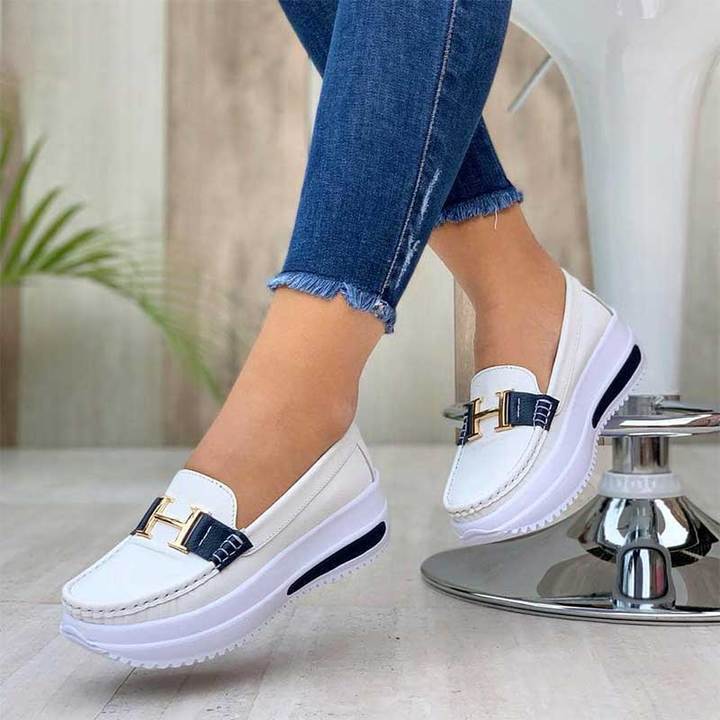 🩰【Reducere Limitată】Pantofi Femei Confortabili Cu Talpă Groasă și PU, Stil Casual