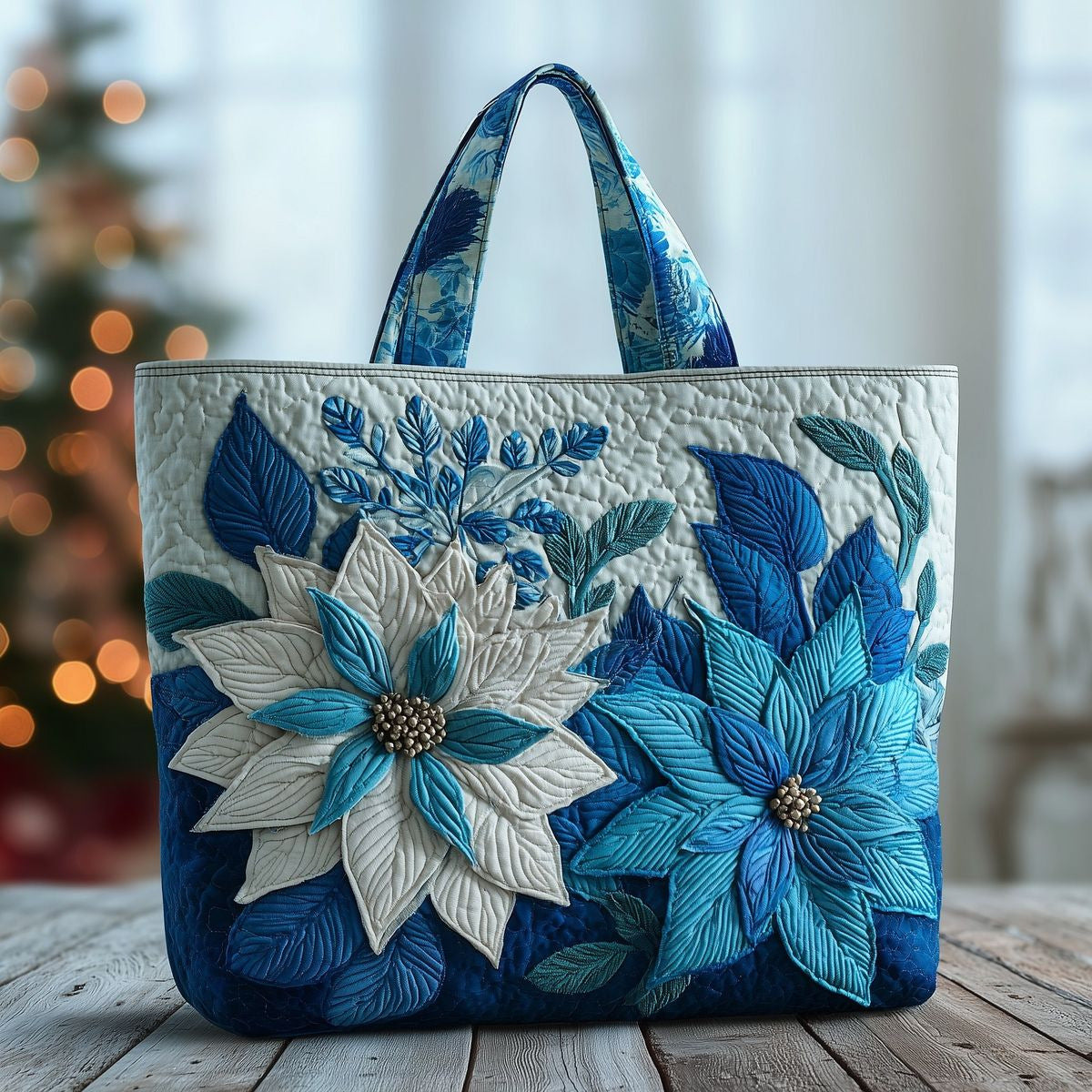🔥👜Bolsa de mano con diseño floral personalizado(43 cm de ancho, 40 cm de alto)