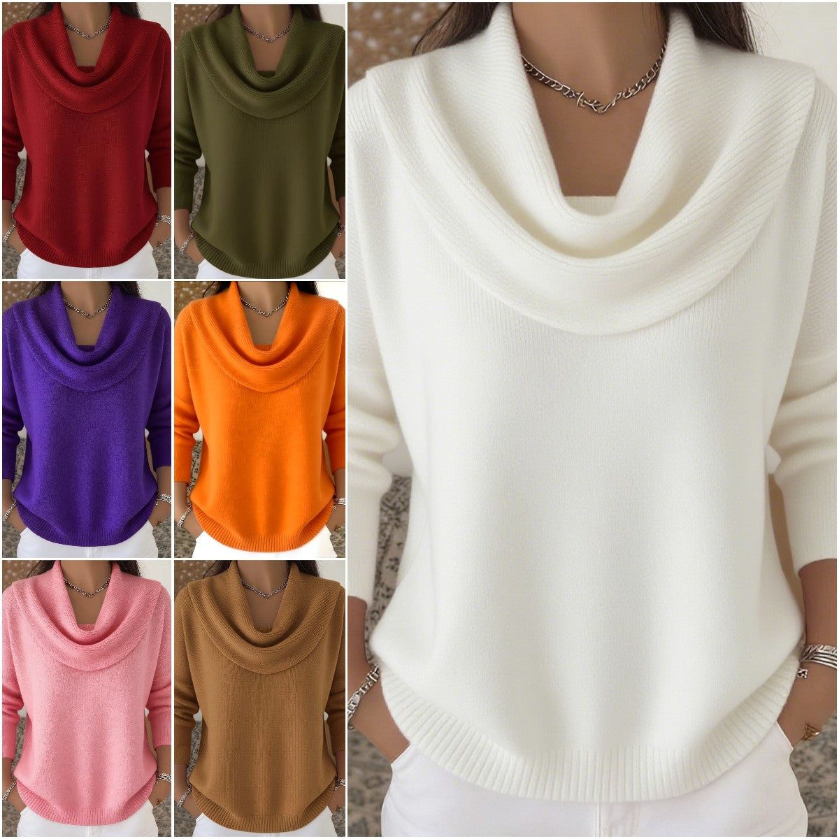 🔥【S–3XL】Nový jednofarebný sveter na jeseň/zimu 2025 · Mäkký, teplý · -50% + rýchle doručenie