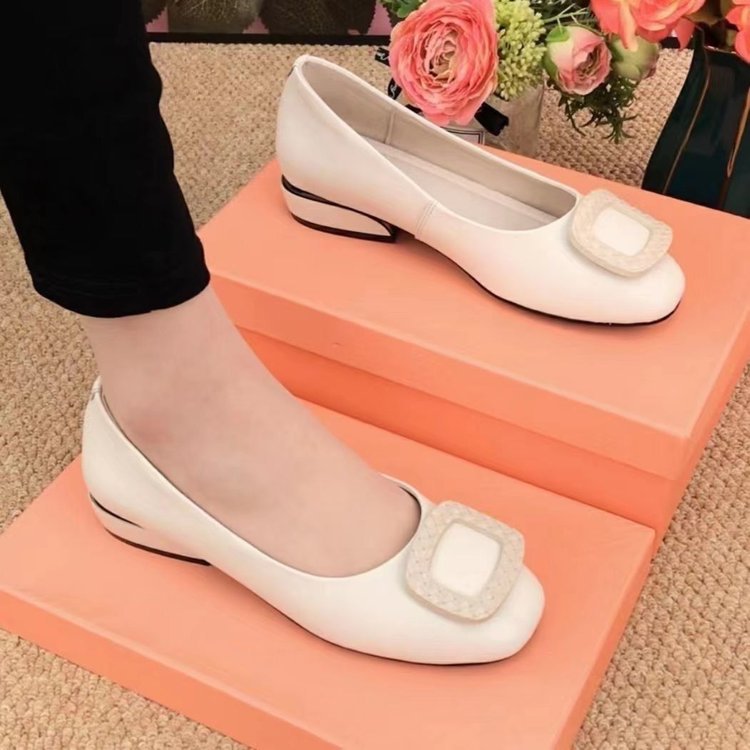 🔥🔥🥿【35-41】Pantofi de dama din piele moale cu toc rotund