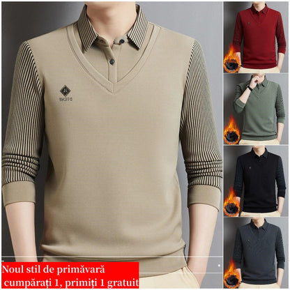 🔥👔Predaj na konci roka🔥【M-4XL】Mužský prémiový kašmírový dvojdielny teplý top všetko v jednom