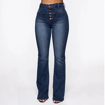 🔥👖【S-4XL】Pantaloni evazați cu talie înaltă pentru femei, cei mai la modă