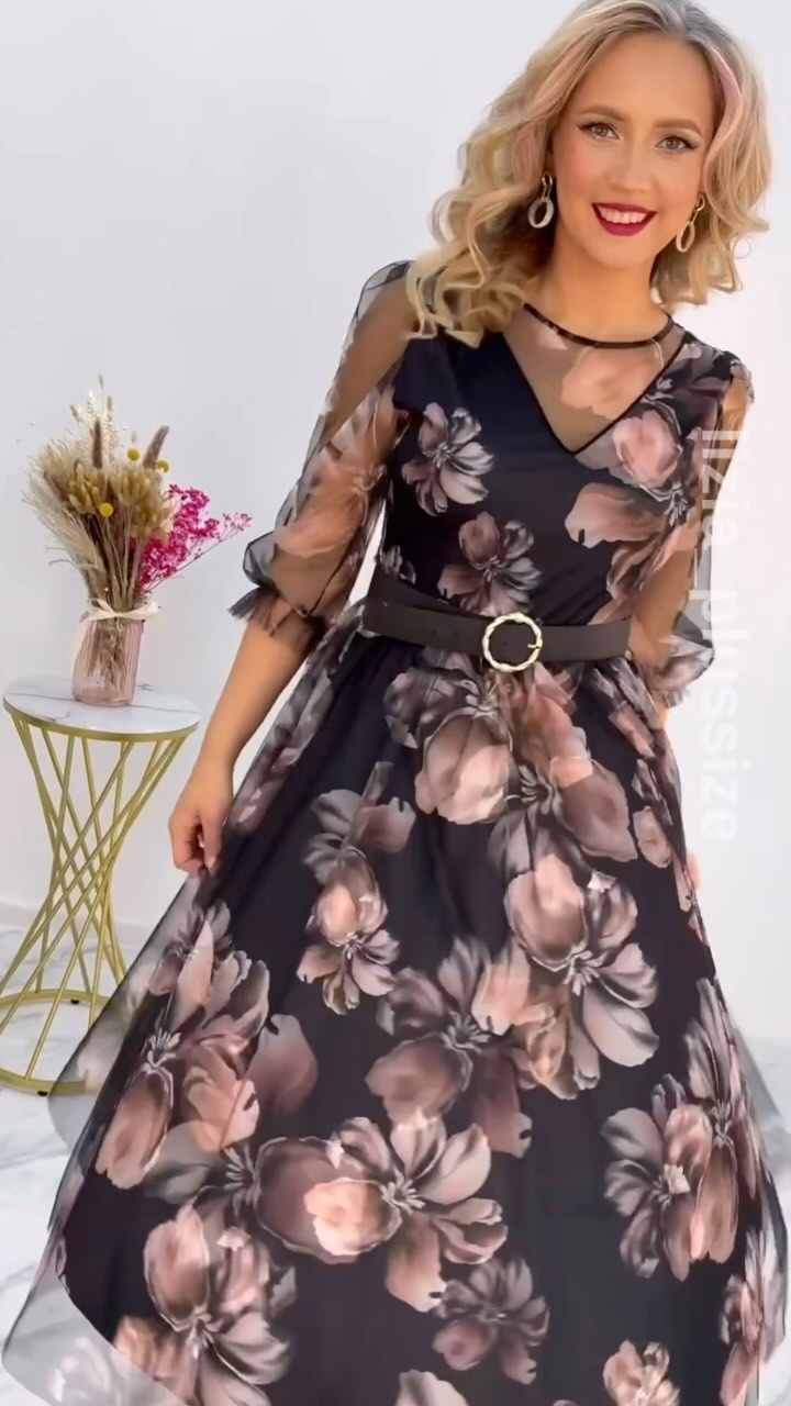 🌸💥【S-5XL】Rochie elegantă nouă, cu imprimeu