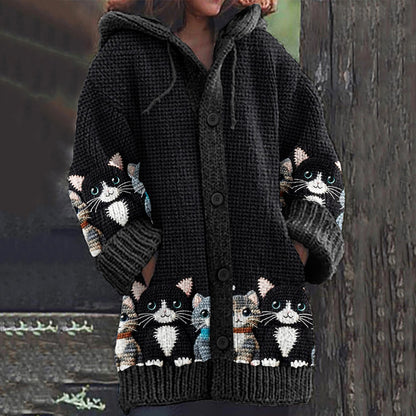 【S-6XL】Nový jesenný/zimný voľný retro trendy sveter s kapucňou 2025