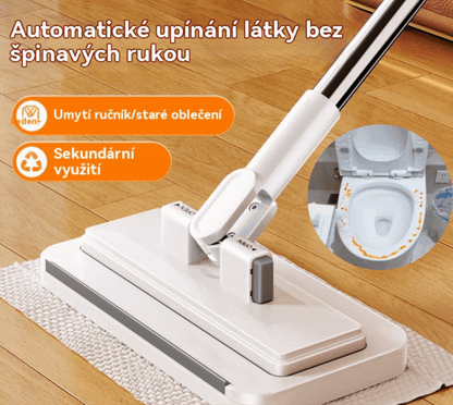 【Sada 4 ks】💦Multifunkčný mop s klipom na handričku, nový domáci mop, ktorý nevyžaduje pranie✅
