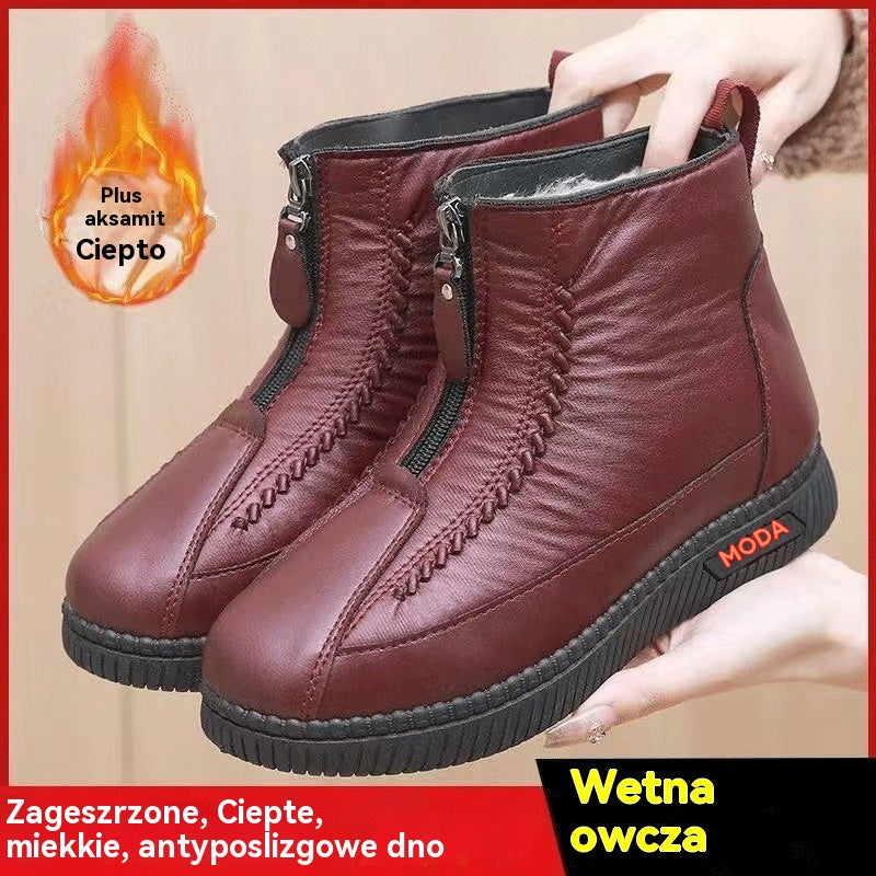 ✨【35-41】Włoskie, ręcznie robione damskie botki, z prawdziwej skóry, miękka podeszwa, wodoodporne i antypoślizgowe