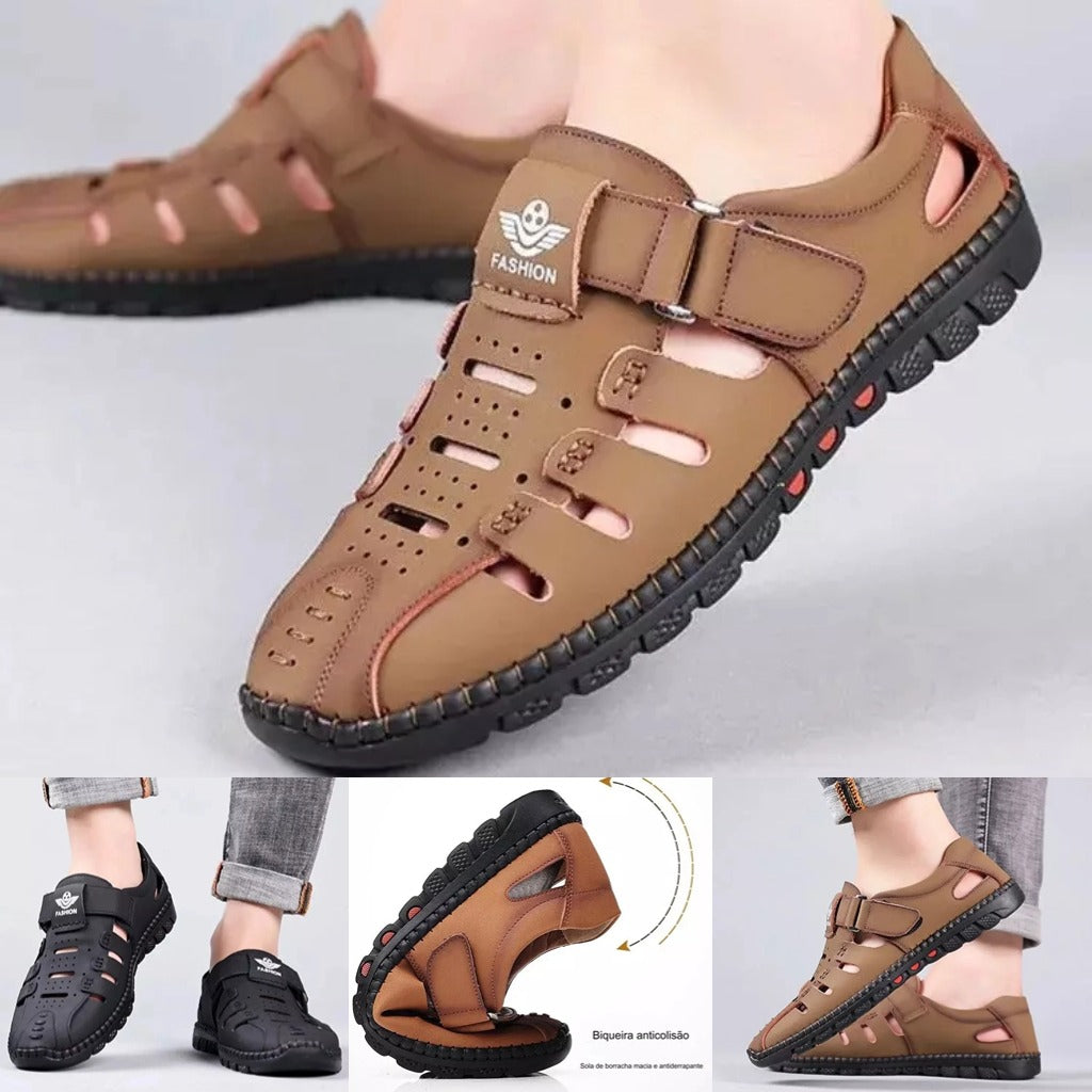 🔥【38-44】Nuevos zapatos casuales transpirables de verano para hombre, sandalias de suela blanda huecas