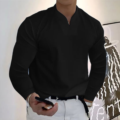 👔【S-5XL】Camiseta de algodón elástico con cuello en V para hombre de nuevo estilo de verano