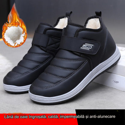 【50%OFF】【39-44】🔥2024 Nuevo estilo de invierno más zapatos de hombre impermeables y antideslizantes de terciopelo y cuero genuino engrosado